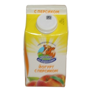 Йогурт Коровка из кореновки персик 2,1% 0,450кг